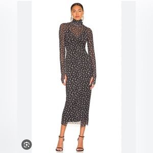 AFRM Shailene Dress in Noir Blossom, NWT Size XS